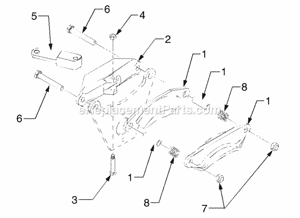 Brake Assembly Diagram and Parts List for 3185 14A-665-100 Cub Cadet Lawn Tractor